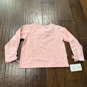 Le Top Light Pink Long Sleeve kids 3T NWT